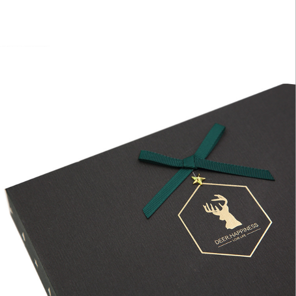 Black Gift Box With Gold Stamping Logo