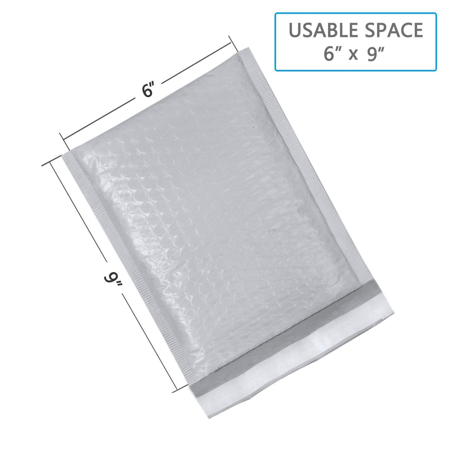 Wholesale Poly Bubble Mailers Padded Envelopes Shipping Bags Self Seal Grey - 500 Pack