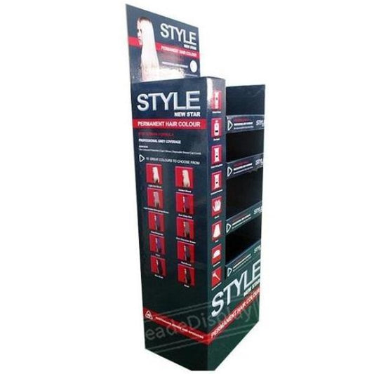 Hair Dyes Cardboard Pop Shelf Displays