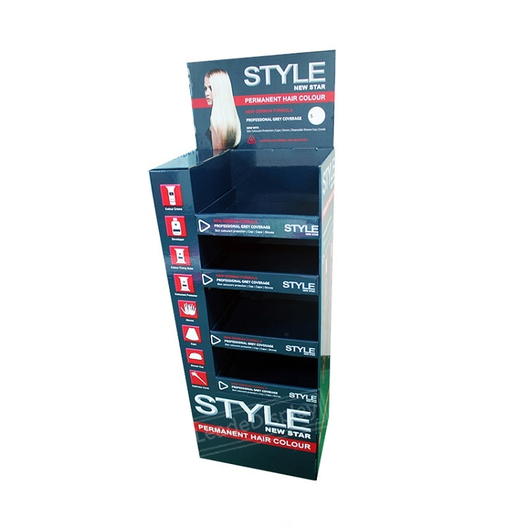 Hair Dyes Cardboard Pop Shelf Displays