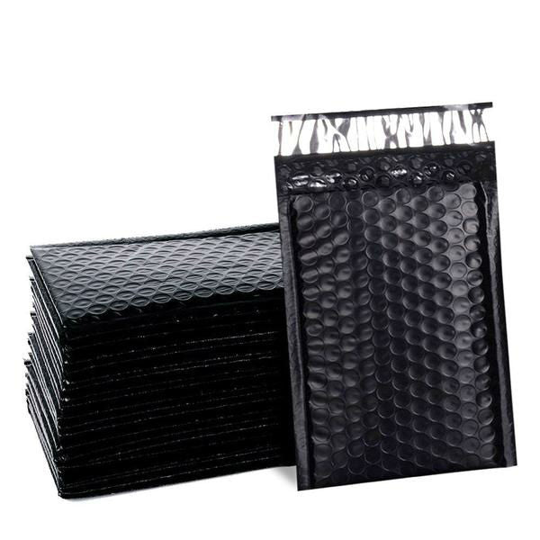 Wholesale Poly Bubble Mailers Padded Envelopes Shipping Bags Self Seal Black - 500 Pack