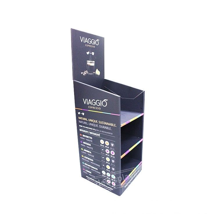 Coffee Floor Cardboard Pop Display Stands