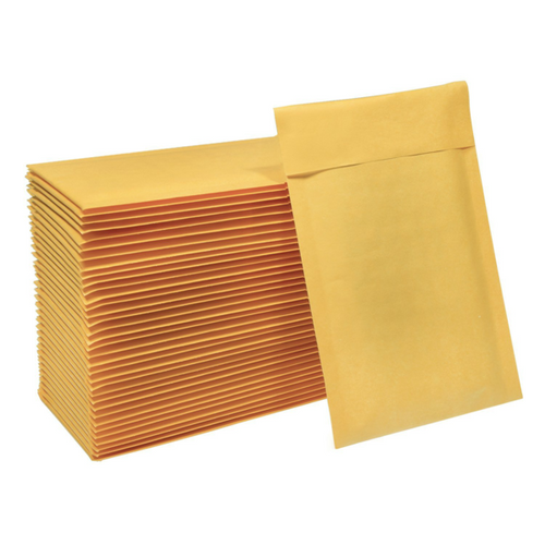 Wholesale Kraft Bubble Mailers Padded Envelopes Shipping Bags Self Seal Yellow - 500 Pack