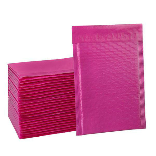 Wholesale Poly Bubble Mailers Padded Envelopes Shipping Bags Self Seal Pink - 500 Pack